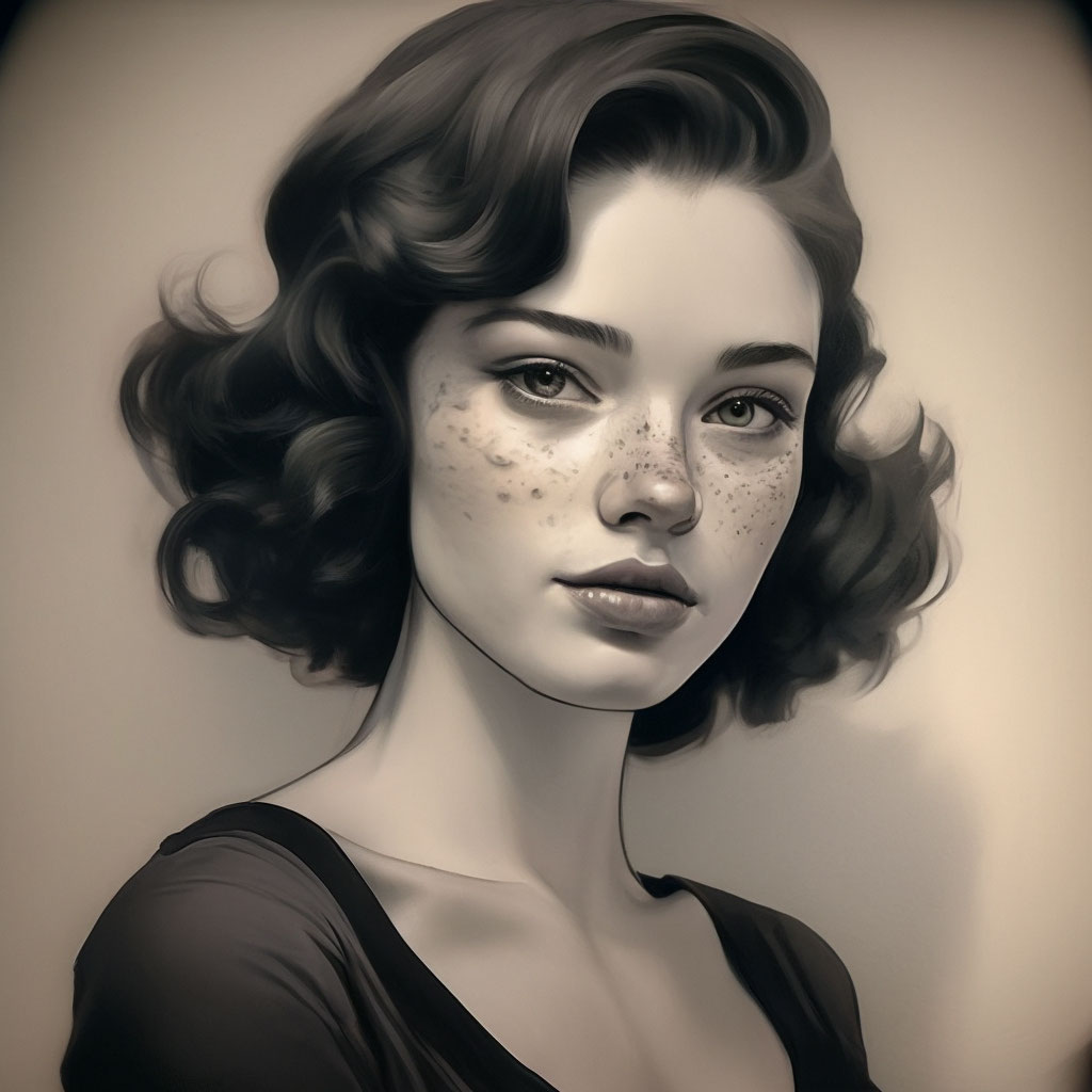 Портрет в стиле фото арт "Drawing multi style portrait of a ." - image created in Shedevrum