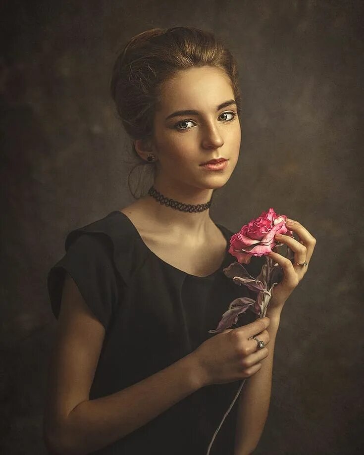 Портретная студия портрет по фото Dmitry Baev on Instagram: ""Girl with the silk rose" from "Paint time" series ba