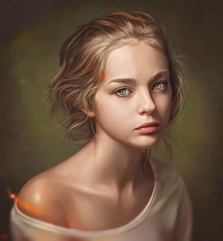 Портретная студия портрет по фото Loy Baldon... - Kai Fine Art Portrait, Digital painting, Art projects for teens