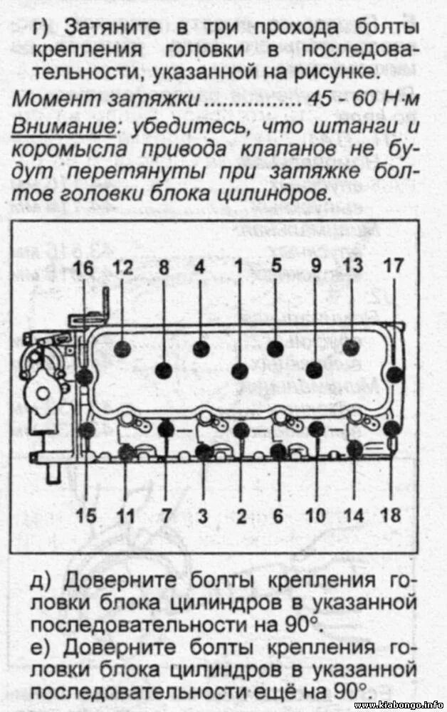 Порядок и момент затяжки гбц хино 700 Затяжка болтов ГБЦ Портер1 и регулировка клапанов