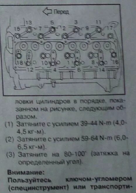 Порядок и момент затяжки гбц матиз Как правильно протянуть ГБЦ на QD32 Ниссан Террано 2? - 2 ответа