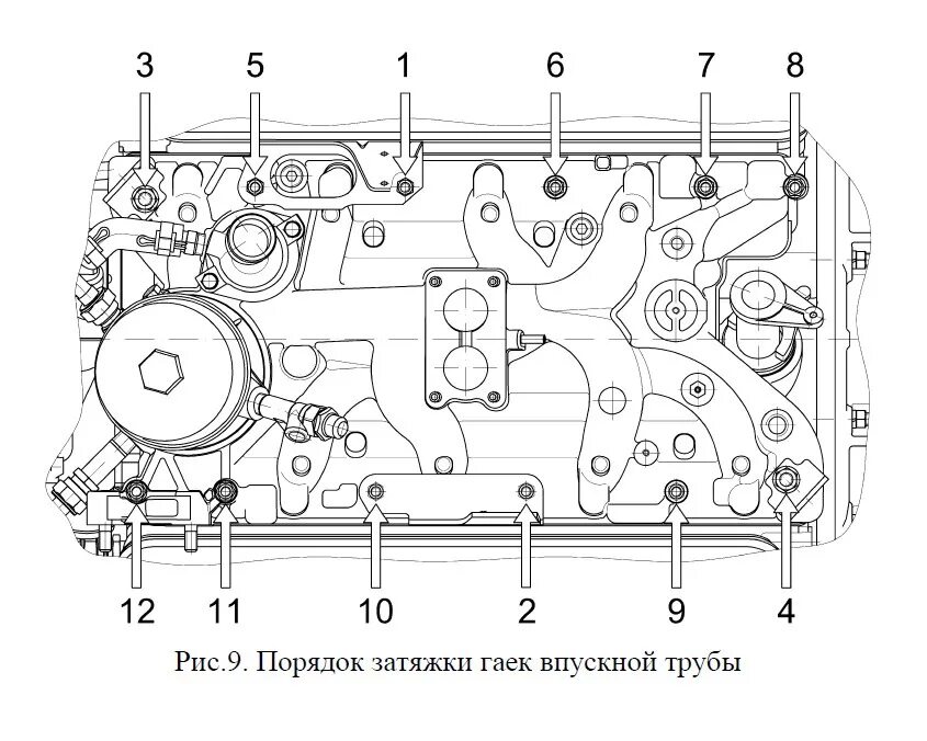 Порядок и момент затяжки паука зил 130 V8 Ч.23: Впускной коллектор старого образца - ГАЗ 24, 5,5 л, 1984 года запчасти 