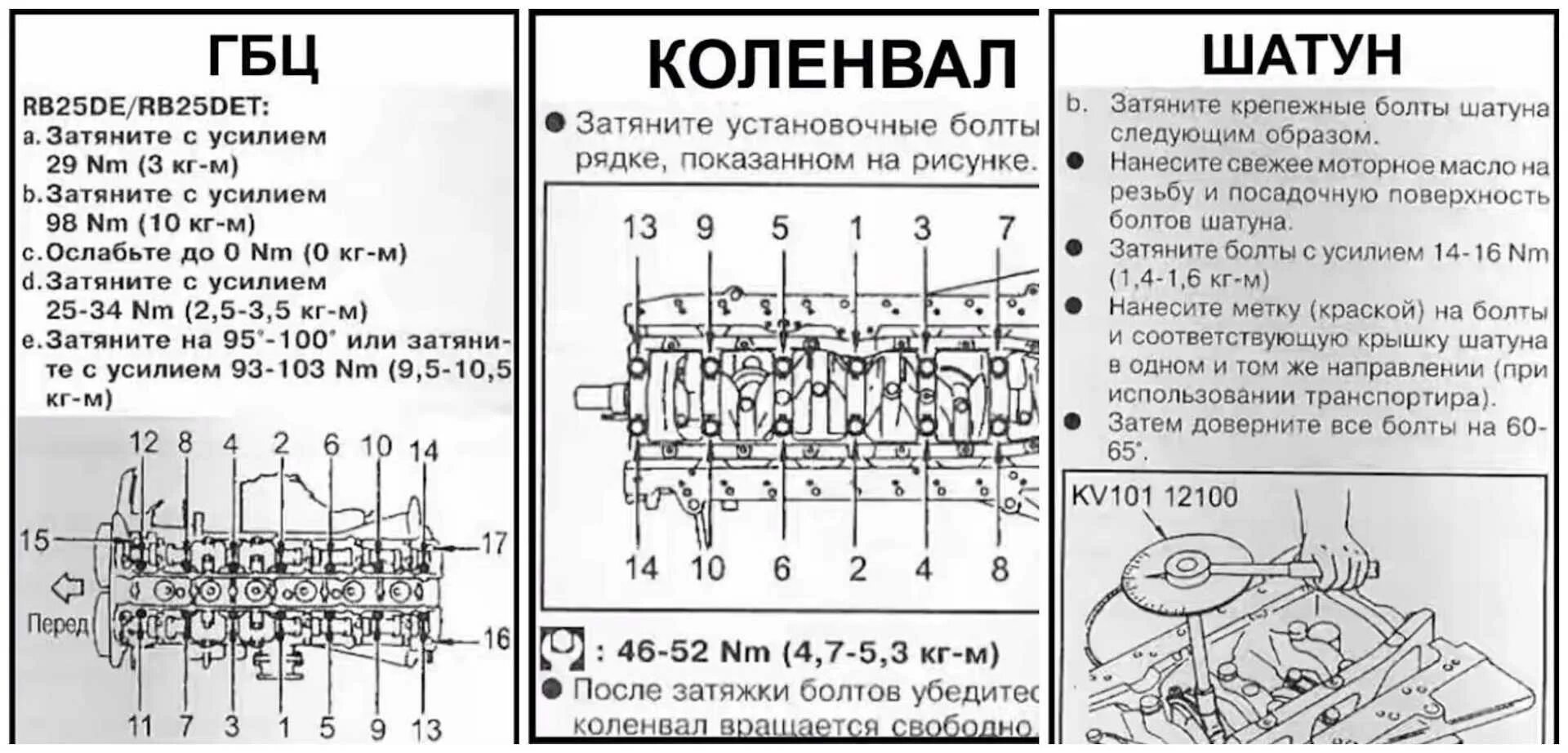 Порядок и момент затяжки распредвала Картинки МОМЕНТ ЗАТЯЖКИ ШАТУНОВ ТОЙОТА