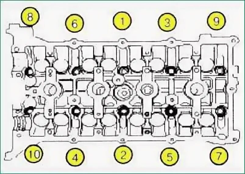 Порядок и момент затяжки распредвала Aus- und Einbau des Zylinderkopfes des 2,0 Liter Motors. - G4KD und 2,4 Liter. -