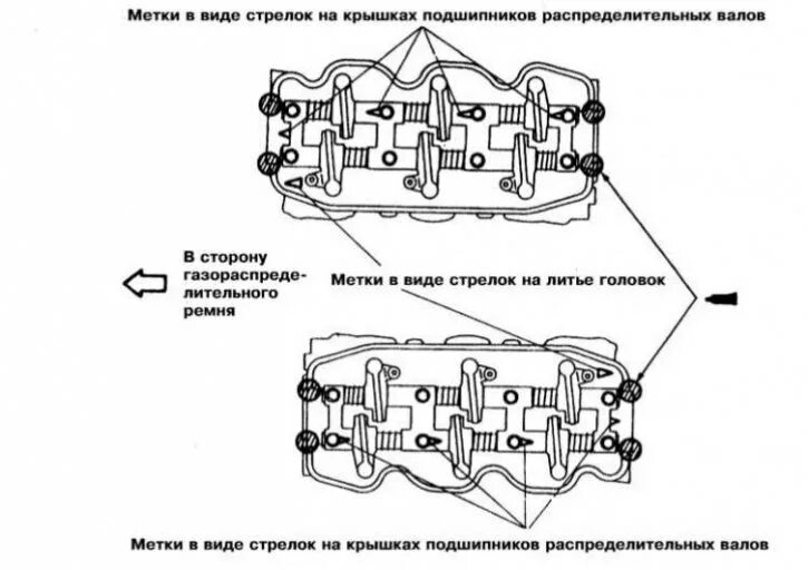 Порядок и момент затяжки распредвалов мицубиси либеро Removal and installation of camshafts and valve lifters (Mitsubishi Galant 6 and