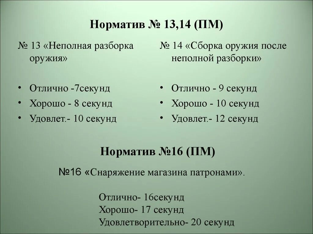 Порядок неполной разборки пм норматив Неполная разборка сборка пм норматив