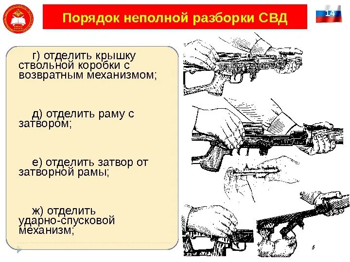 Порядок неполной разборки свд Разборка оружия норматив: найдено 83 картинок