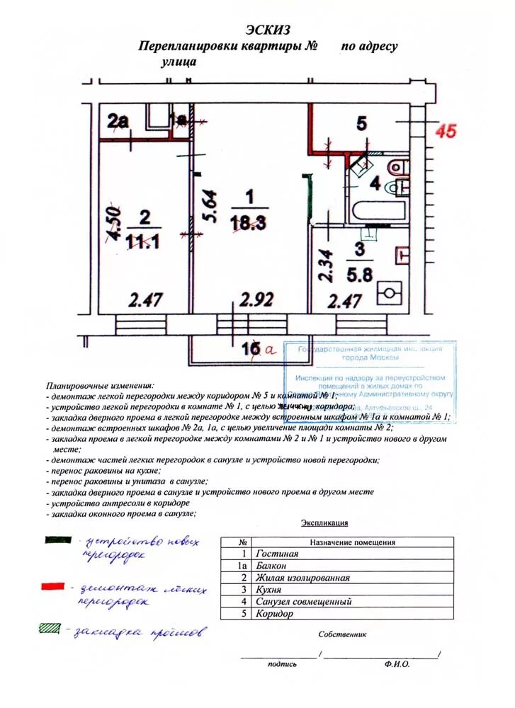 Порядок оформления перепланировки квартиры Перепланировка по эскизу. Инструкция 2024.