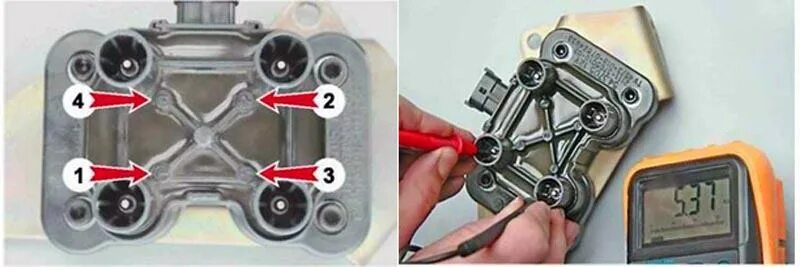 Порядок подключения катушек зажигания ВАЗ 2114: замена катушки зажигания (модуля) - с фото и видео