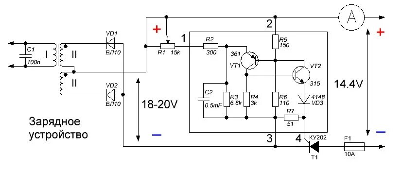 Порядок подключения зарядного устройства Форум РадиоКот * Просмотр темы - Схема зарядного устройства на тиристоре. Пробле
