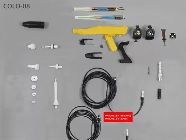 Порядок правильного подключение пистолета порошковой покраски Colo-select Powder Gun Parts Powder Paint Spray Gun COLO