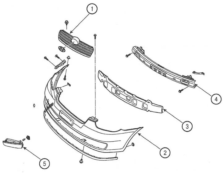 Порядок разборки бампера на хендай гетц Removal and installation of a forward bumper (Hyundai Accent 3 2005-2010: Body: 