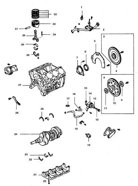 Порядок разборки двигателя Руководство по ремонту Toyota 4runner (Тойота 4 раннер) 1987-1998 г.в. 3.3.2.2 П