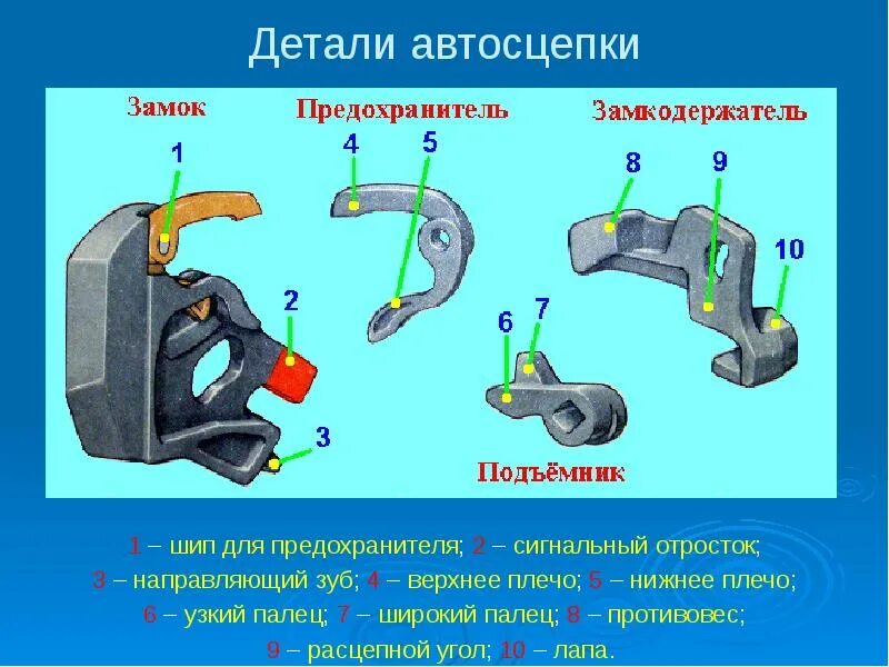 Порядок разборки и сборки механизма автосцепки Автосцепка СА - 3