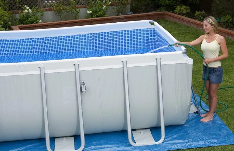 Порядок разборки каркасного бассейна 56456 BestWay Каркасный бассейн Rectangular Frame Pools 412x201x122 см полный ко