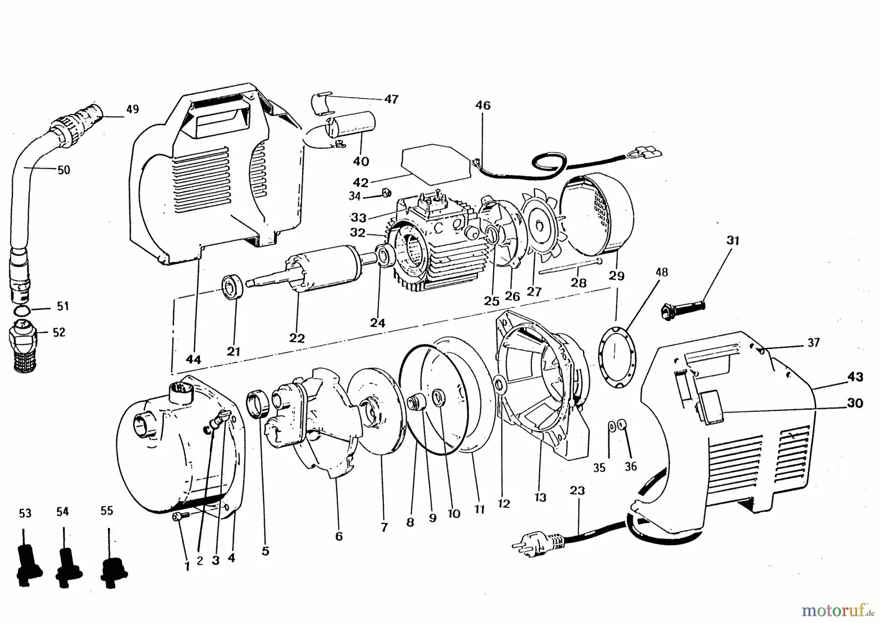 Порядок разборки насосной станции алко AL-KO Wassertechnik Oberflächenpumpen Jet 1100 Inox Spareparts