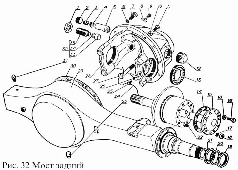 Порядок разборки переднего моста газ 3307 Мост задний ПАЗ-3205 (Чертеж № 56: список деталей, стоимость запчастей). Каталог