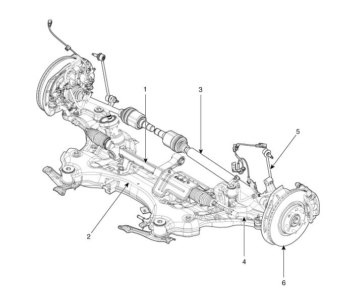 Порядок разборки передней подвески киа спортейдж 1 Kia Sportage - Components and components location - Front Suspension System