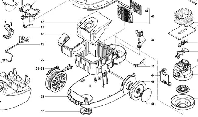 Порядок разборки пылесоса Запчасти для пылесосов, мотор для пылесоса, двигатель для пылесоса, моторы для п