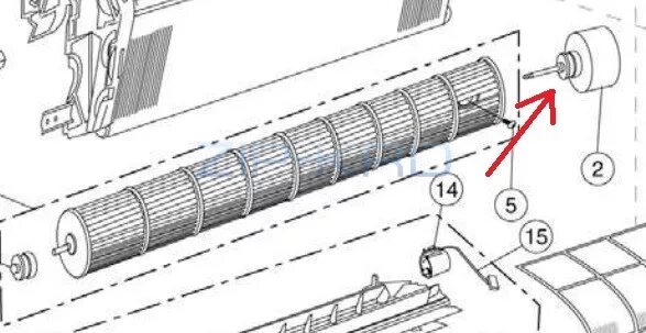Порядок разборки ротора сплит системы Мотор крыльчатки внутреннего блока сплит системы Panasonic CS-A7DKD (CWA921181J)