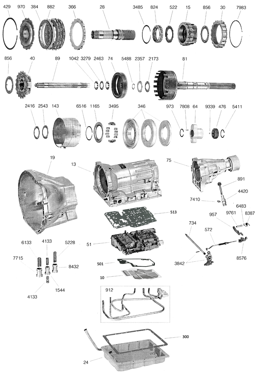 Порядок сборки акпп AW70/A42D/AW71/A43D/03-70 Комплекты фрикционов Запасные части на АКПП Прокладки 