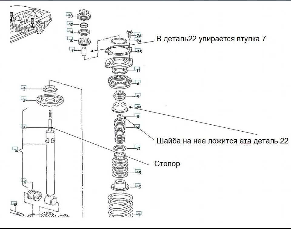 Порядок сборки амортизаторов передних фольксваген пассат б3 задняя стойка - Volkswagen Passat B3, 1,8 л, 1992 года просто так DRIVE2