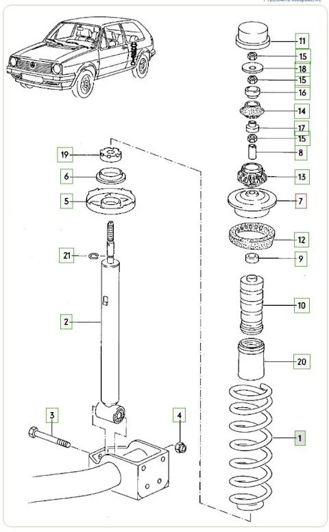 Порядок сборки амортизаторов передних фольксваген пассат б3 802377 Ремкомплект, опора стойки амортизатора SACHS Запчасти на DRIVE2