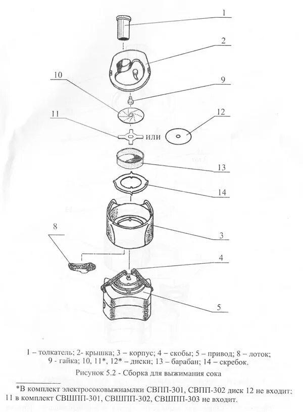 Порядок сборки белорусской соковыжималки Руководство по эксплуатации Электросоковыжималки Садовая