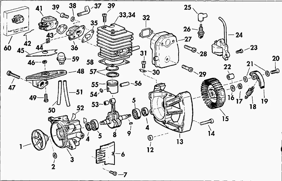 Порядок сборки бензинового триммера Spare Parts Lists for Solo Motorised Trimmers Engine - Spare part shop