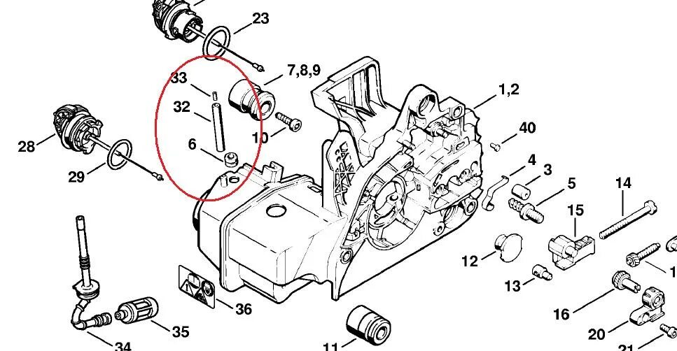 Порядок сборки бензопилы штиль 180 Stihl Chainsaw 025 Manual