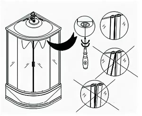 Порядок сборки душа 44444444 - Аквасиб инструкции и статьи