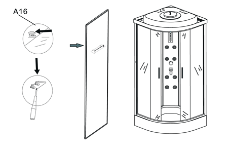 Порядок сборки душа Инструкция по сборке душевых кабин TIMO TE-0709 ,TE-0701