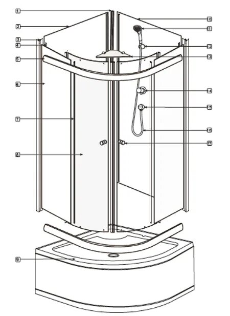 Порядок сборки душа Собрать душевую кабину niagara
