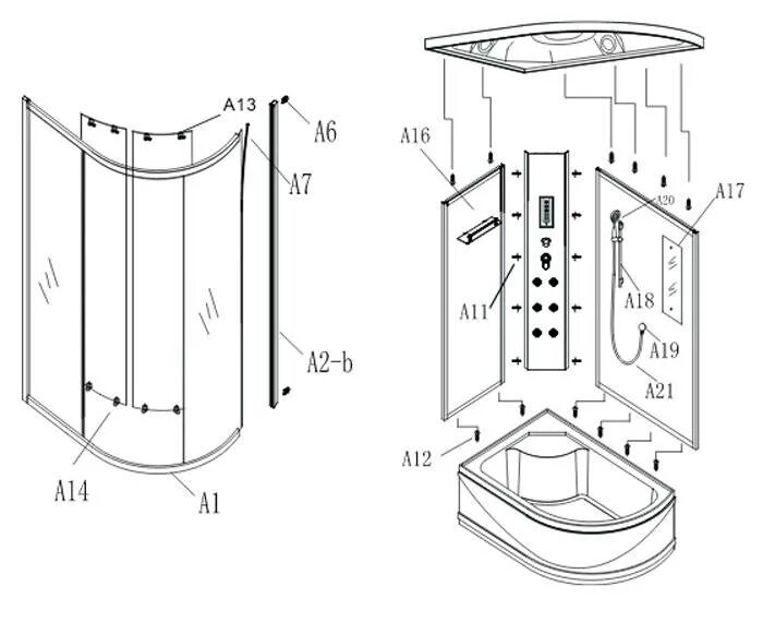 Порядок сборки душевой кабины 80 80 тритон Сборка и установка душевой кабины своими руками: пошаговое руководство
