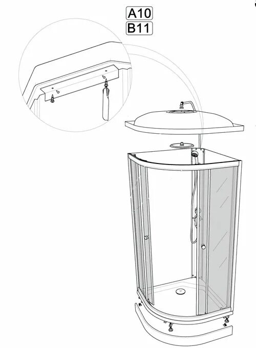 Порядок сборки душевой кабины 80 80 тритон Сборка душевой тритон с низким поддоном