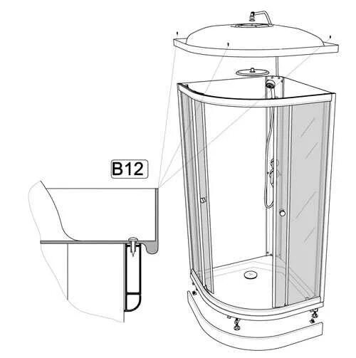 Порядок сборки душевой кабины тритон Кабина тритон 90 90 сборка