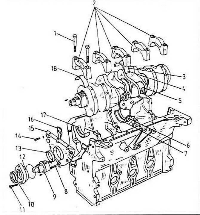 Порядок сборки двигателя 646071 Volkswagen Golf 1991-1997: Разборка и сборка двигателя (Бензиновый двигатель / Р