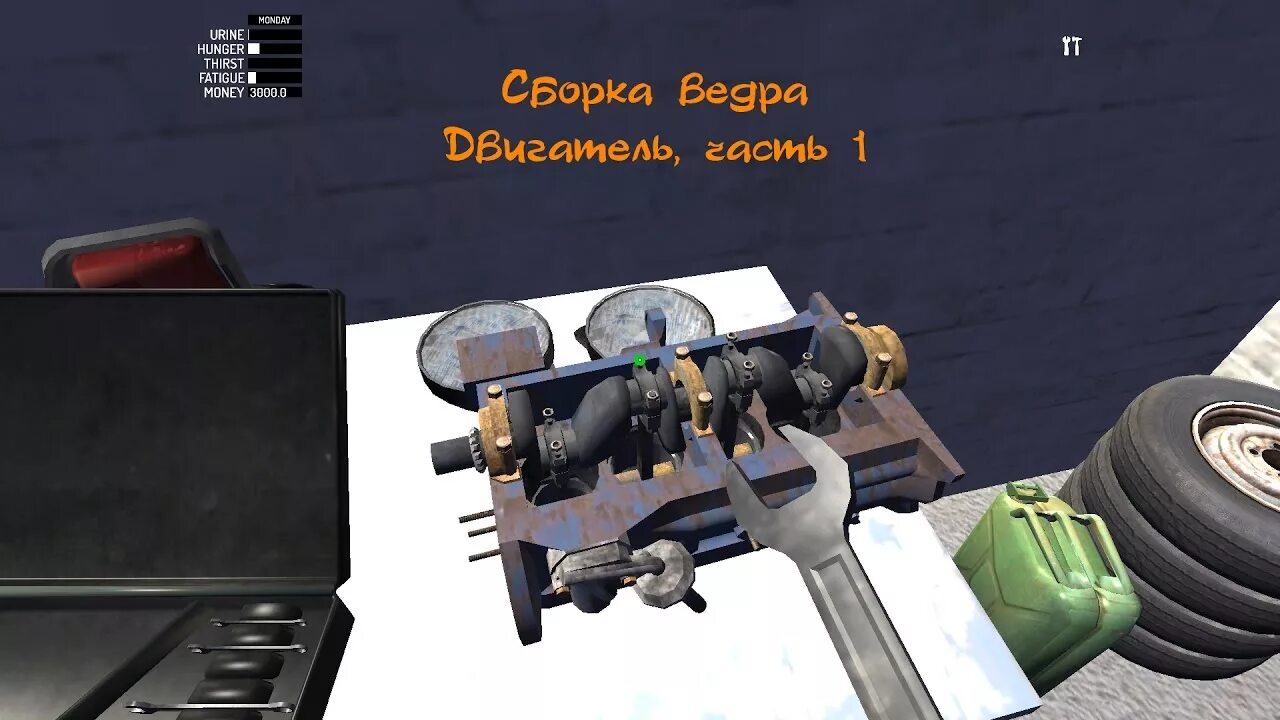 Порядок сборки двигателя в my summer car My summer car STEAM. Сборка ведра часть 1. Двигатель - YouTube