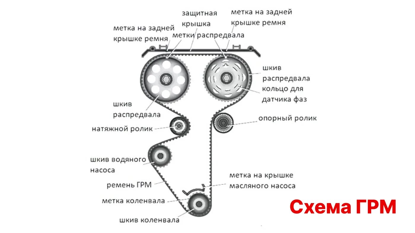 Порядок сборки грм Как определить растяжение ремня ГРМ, его ресурс, признаки замены