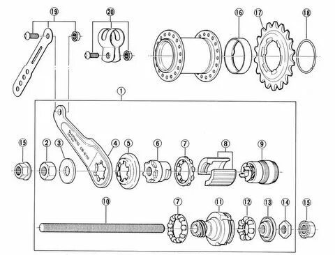 Порядок сборки каретки заднего колеса велосипеда A Case for the Coaster Brake Recycled bike parts, Bike, Bike parts