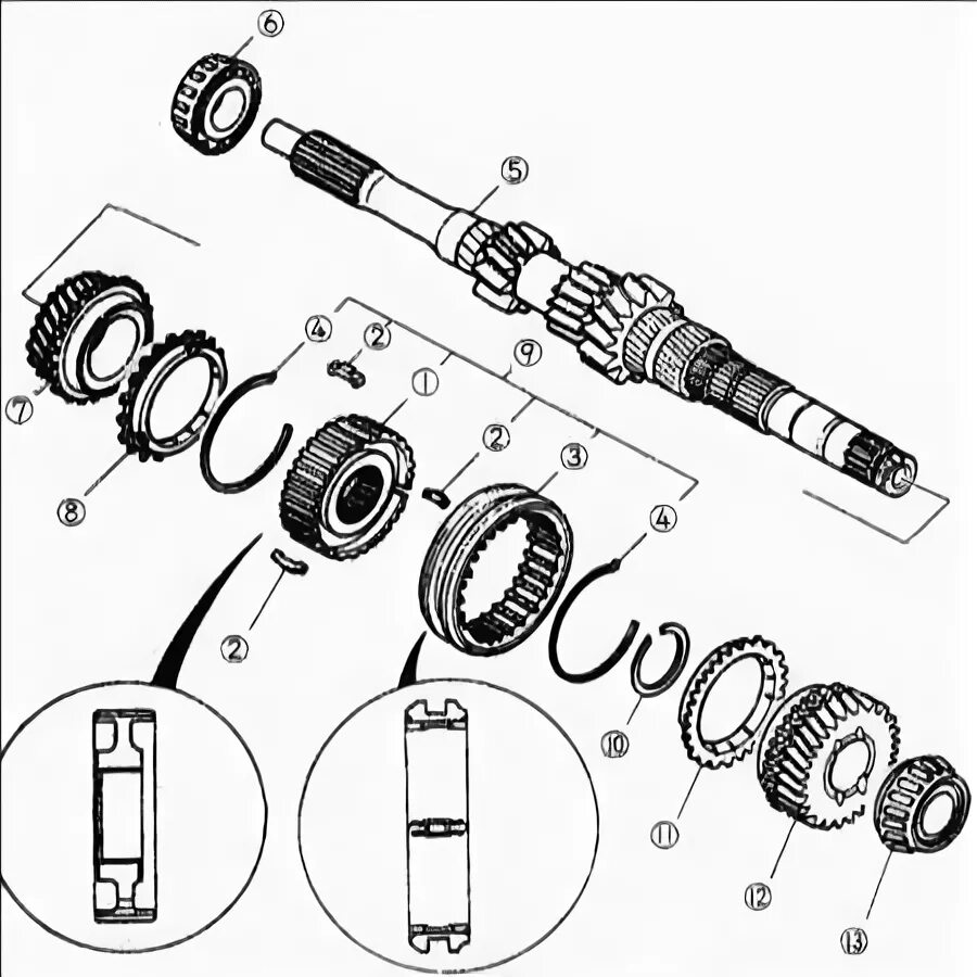 Порядок сборки кпп Руководство по ремонту Kia Clarus (Киа Кларус) 95-01 г.в. 9. Механическая коробк