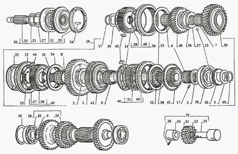 Порядок сборки кпп газель Вал КПП Волга первичный 26зуб 5-ти ступенчатый в сборе - ГАЗ (Горьковский Автомо