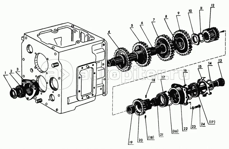 Порядок сборки кпп мтз Вал промежуточный МТЗ-80 - купить, цены в интернет-магазине Автопитер