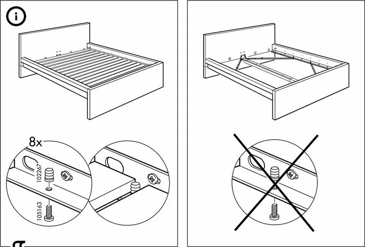 Порядок сборки кровати Do I need a box-spring for my bed? Ikea assembly, Box spring, Big boy room