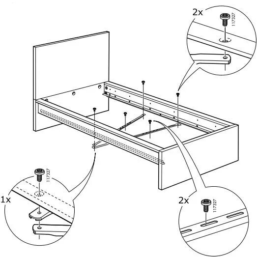 Порядок сборки кровати Инструкция по сборке односпальной кровати ИКЕА