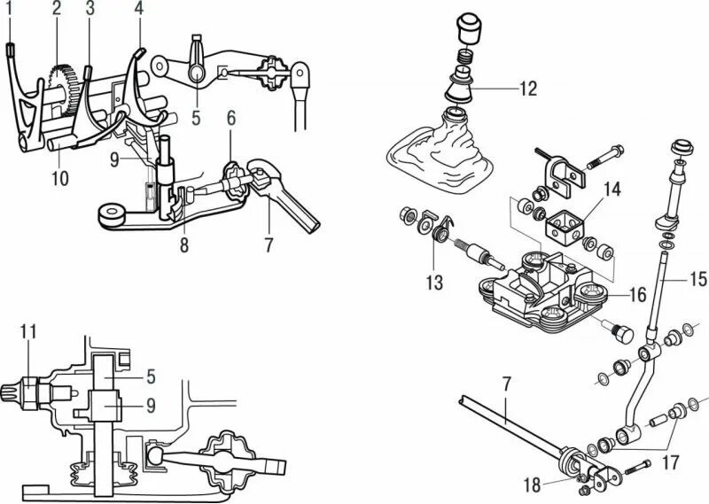 Порядок сборки механизма переключения передач коробка f13 Вольво S40 1 1995-2004, бензин: Устройство и работа механизма переключения перед