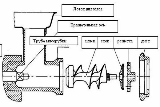 Последовательность сборки режущих частей мясорубки - Вопросы и ответы