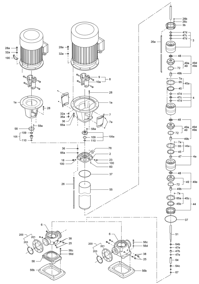 Порядок сборки насоса inm 40 125 130 Насос Grundfos CR 125-2-1 A-F-A-E-HQQE артикул: 99142573