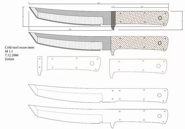 Порядок сборки ножей Чертежи ножей для изготовления. Часть 4 LastDay Club image 61 Plantillas cuchill
