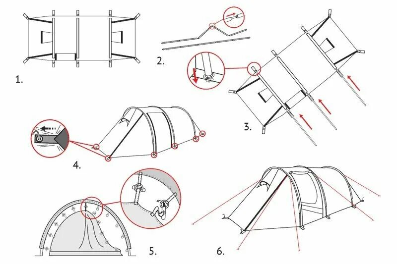 Порядок сборки палатки Палатка Alexika TUNNEL 3 Fib green 9125.3201 - купить в интернет-магазине по низ